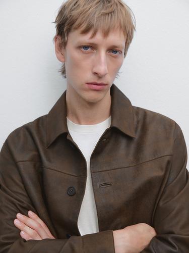 Zara Suede finish sheepskin jacket - Brown