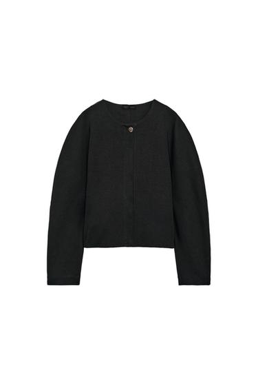 CHAQUETA BOTONES - Negro de Zara