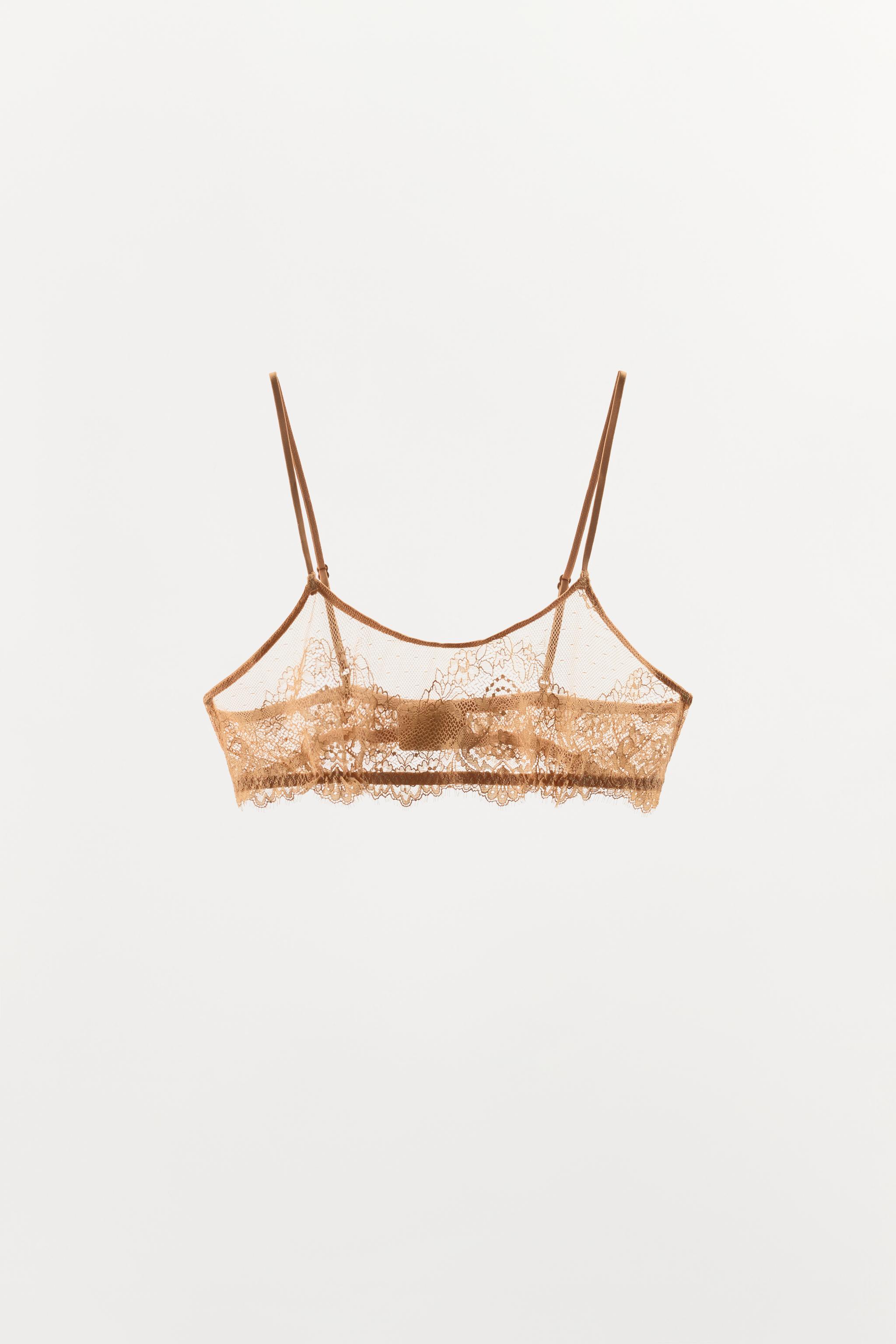 LACE BRALETTE BRA — Orange