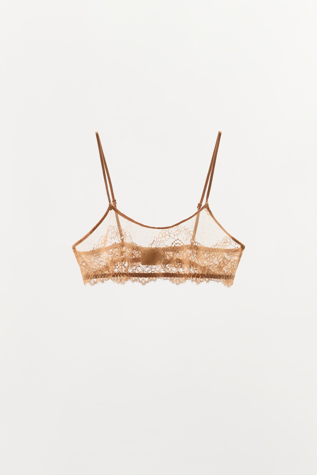 LACE BRALETTE BRA — Orange