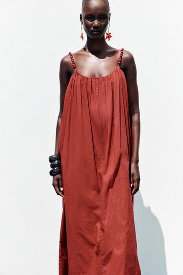 ROBE À BRETELLES OVERSIZE - Bordeaux de Zara - Image 5
