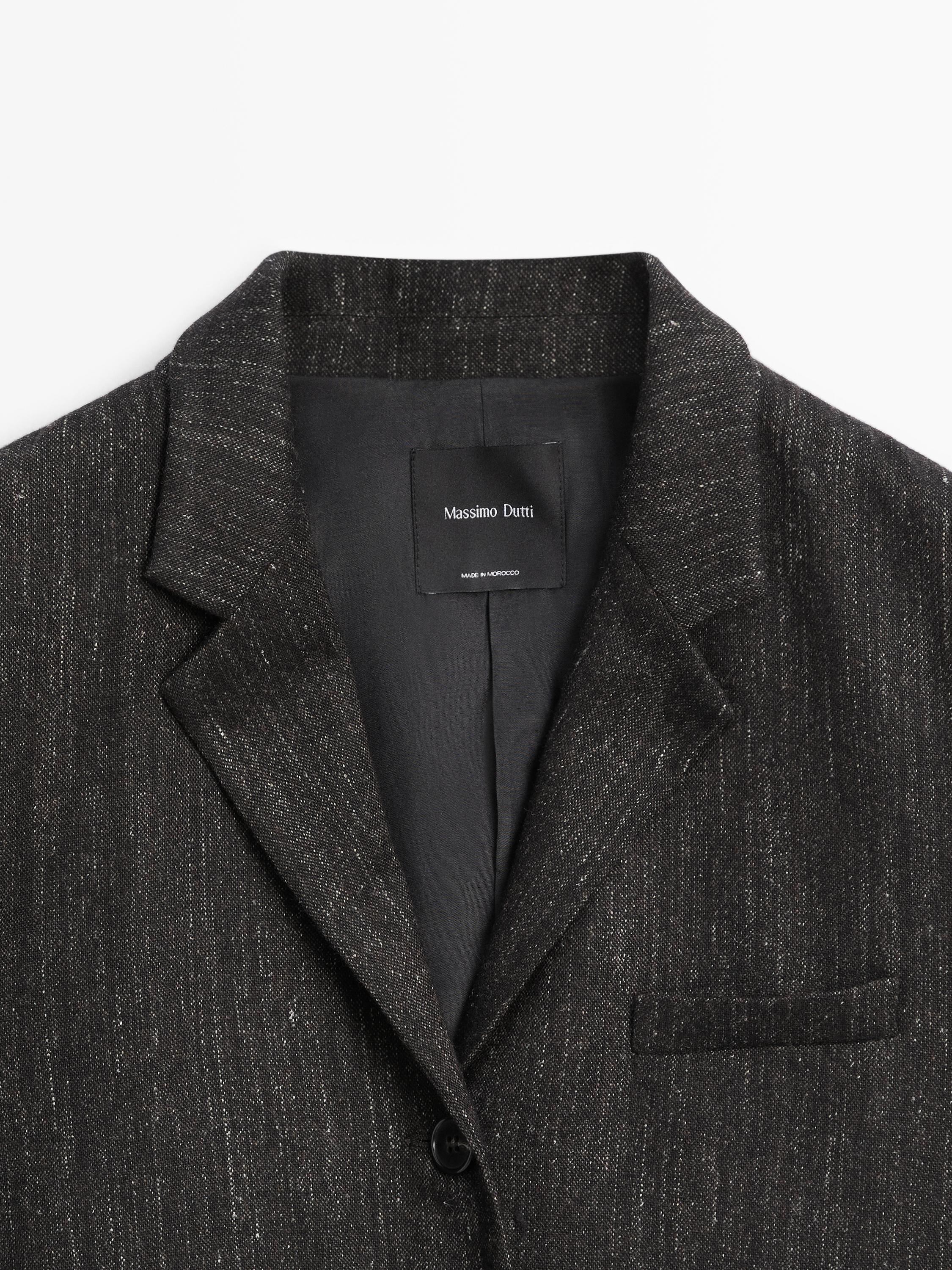 Flecked wool blend blazer