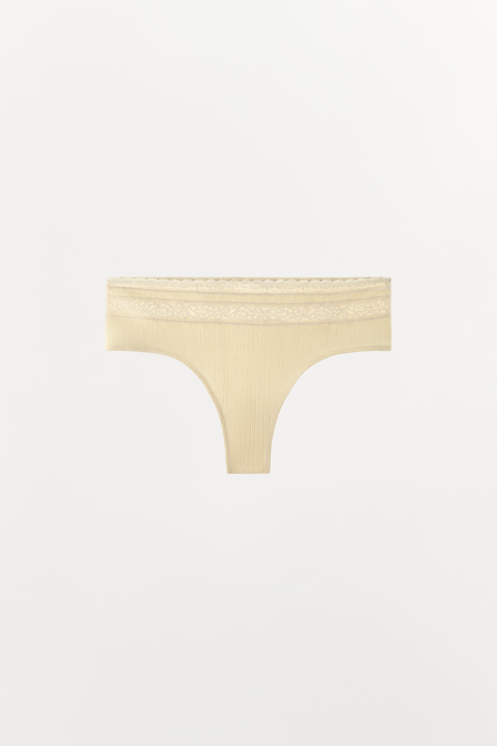 POINTELLE LACE PANTIES — Ecru