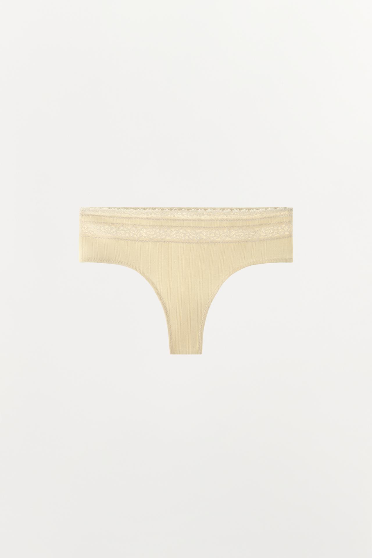 POINTELLE LACE PANTIES — Ecru