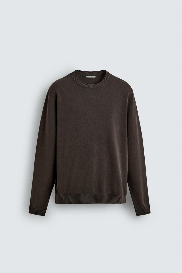 ZARA TEXTURED COTTON JUMPER