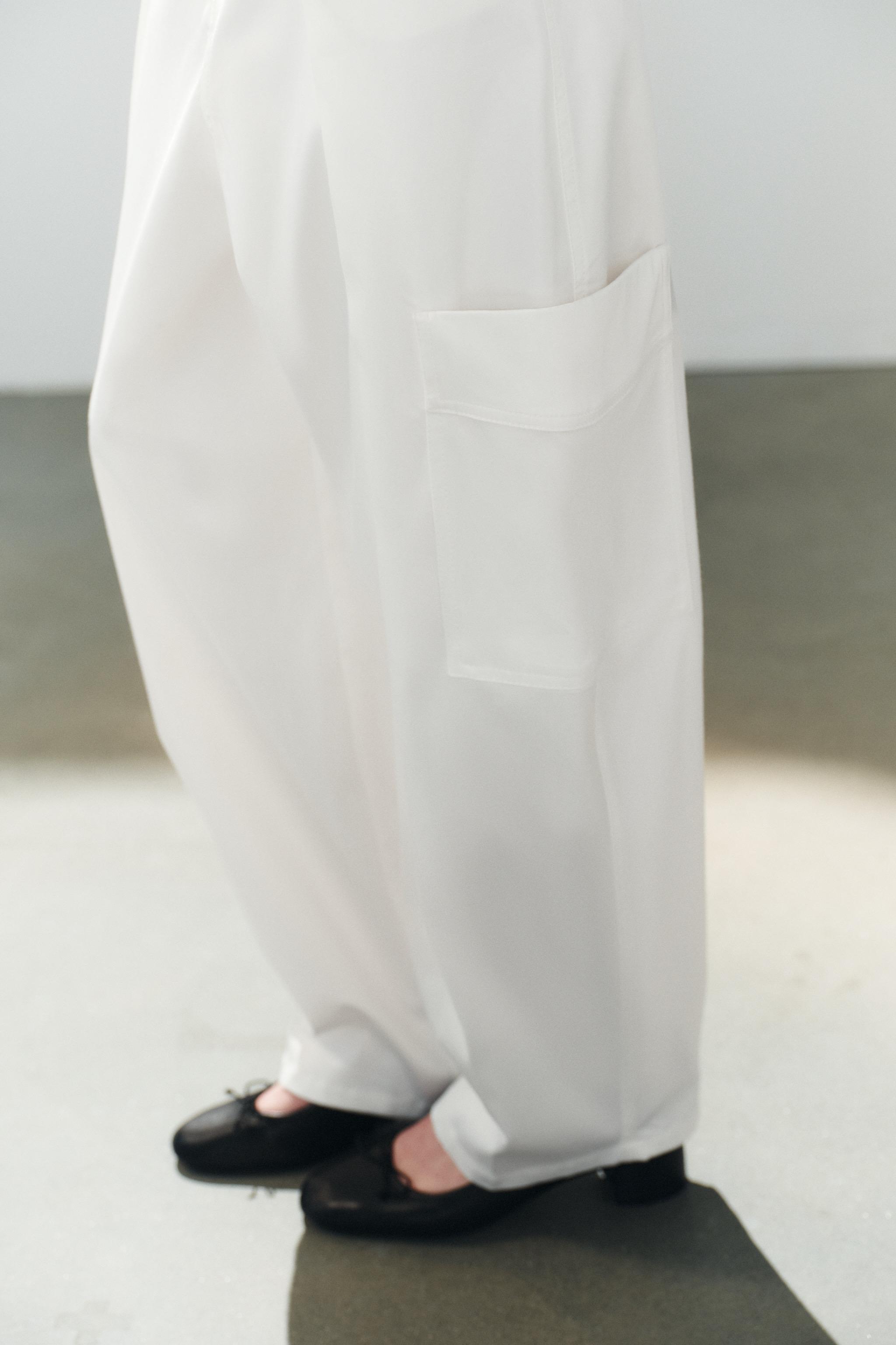 SATIN BALLOON CARGO TROUSERS