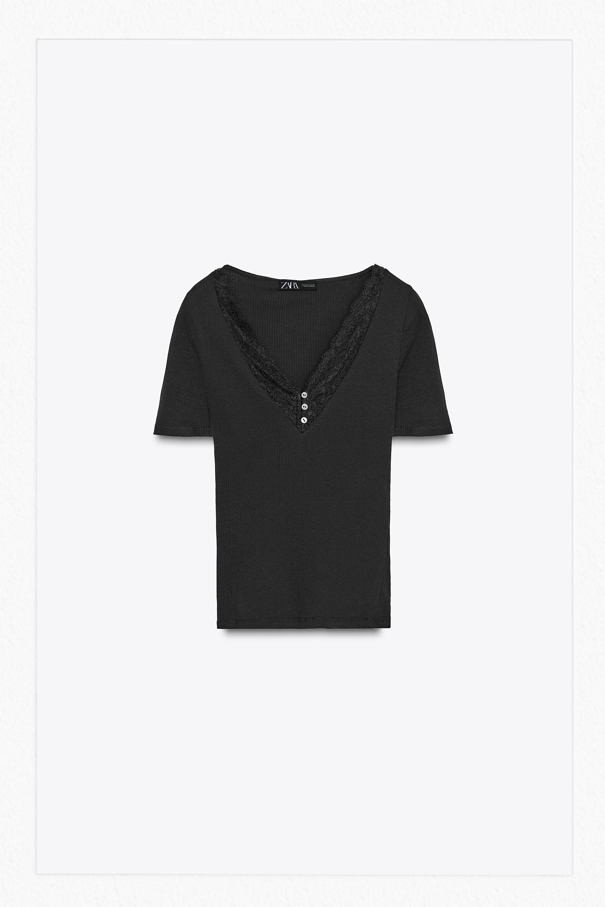 ★ドイツ発*ZARA*新作*LIMITED EDITION-VネックTシャツ★ Vネックシャツ - レディース | ZARA 日本
