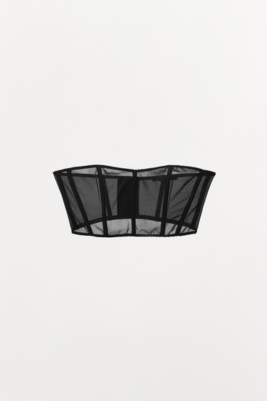 CORSÉ ESCOTE CORAZÓN - Negro de Zara