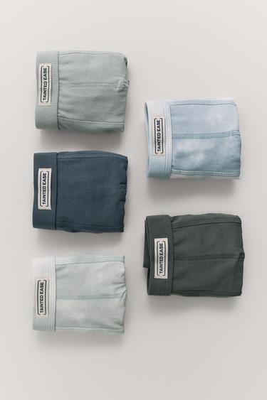 AGES 6-14/ FIVE-PACK OF TIE-DYE BOXERS WITH LABEL - Multicoloured by Zara