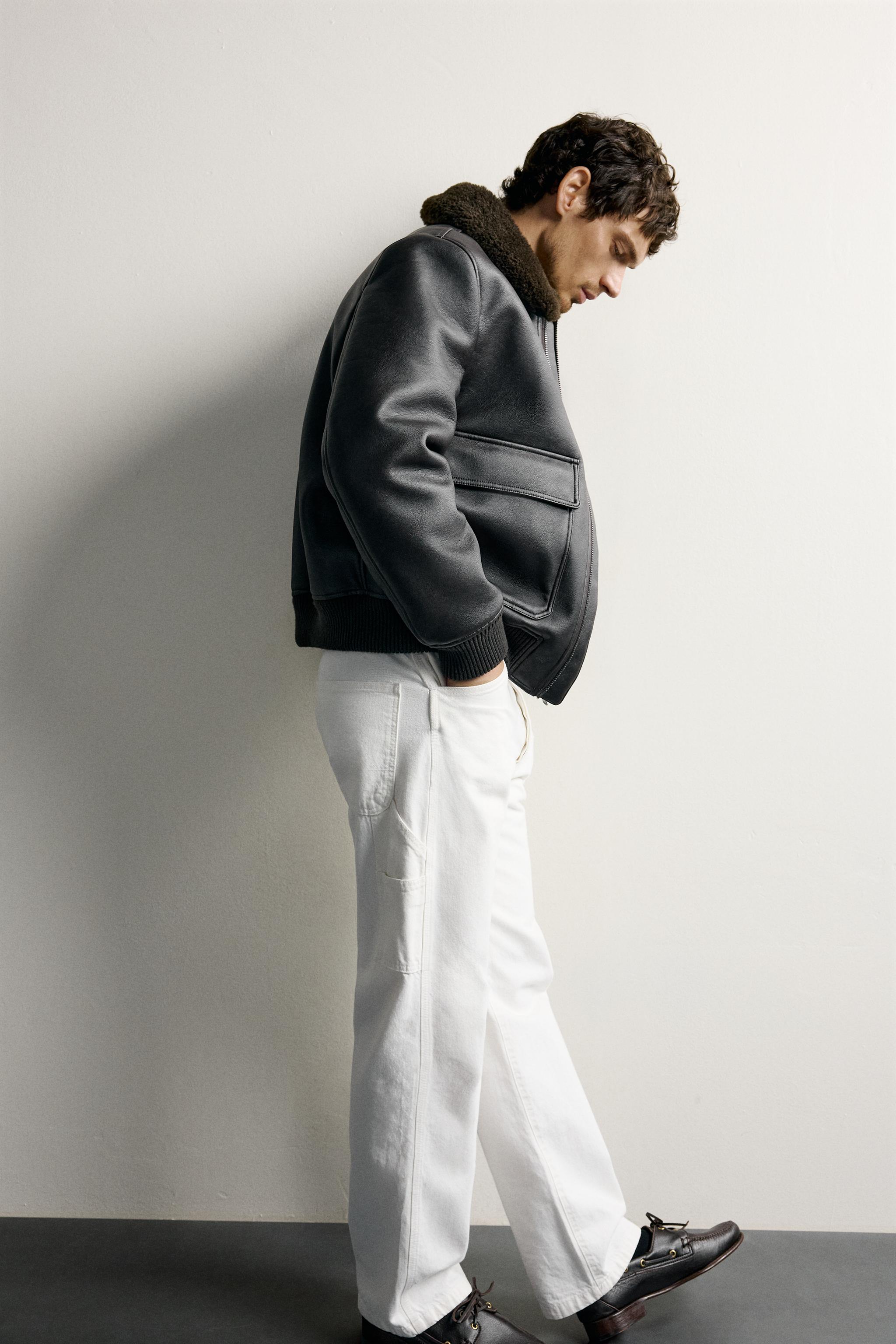 DOUBLE-FACED FAUX LEATHER JACKET