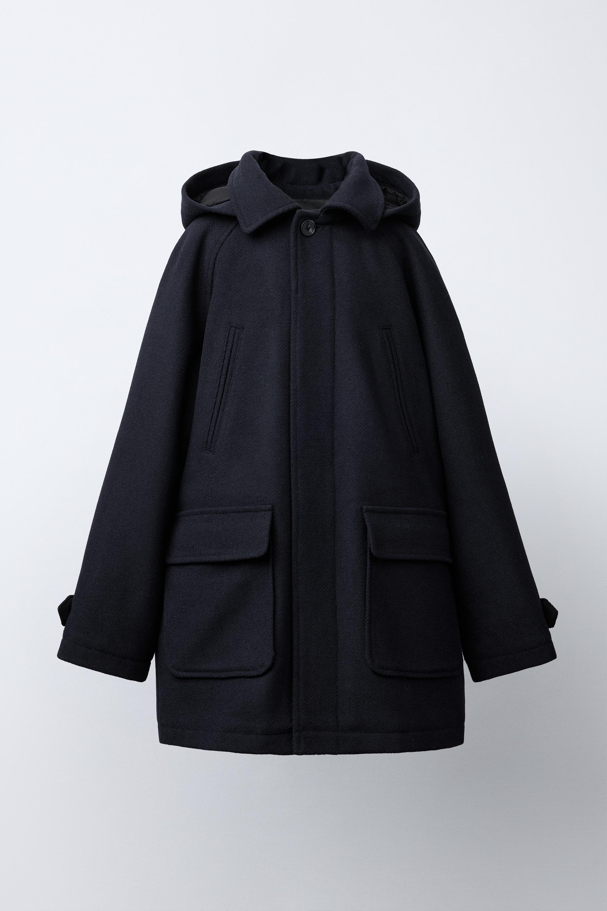 MANTEAU EN DRAP À CAPUCHE