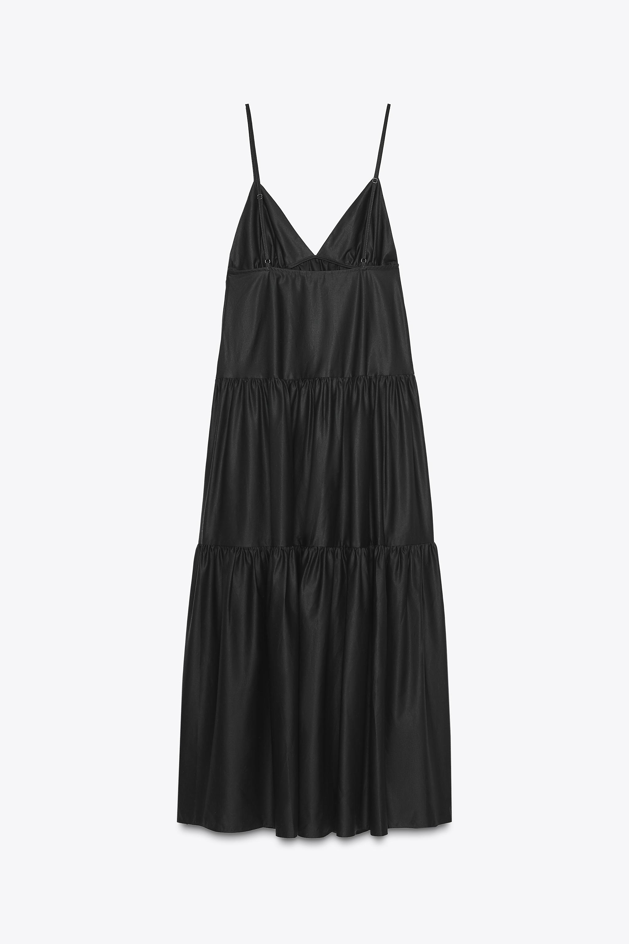 パネルミディ丈ワンピース - ブラック | ZARA Japan / 日本
