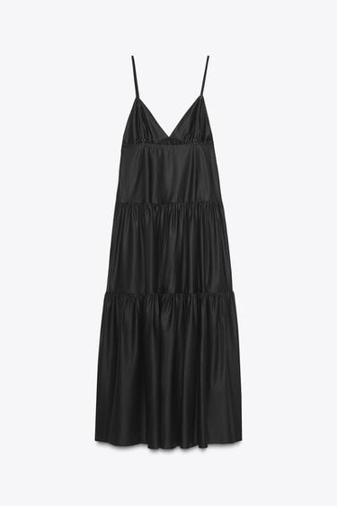 PANELLED MIDI DRESS - Black by Zara - Image 6