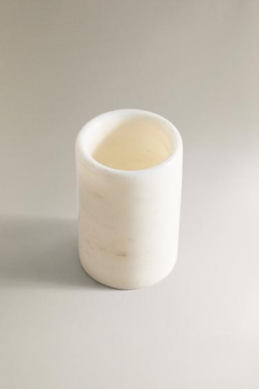 WHITE MARBLE TOOTHBRUSH HOLDER - White by Zara - Image 1