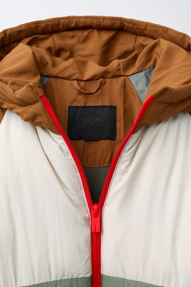 WATER-REPELLENT COLOUR BLOCK PADDED JACKET - Multicoloured by Zara - Image 6