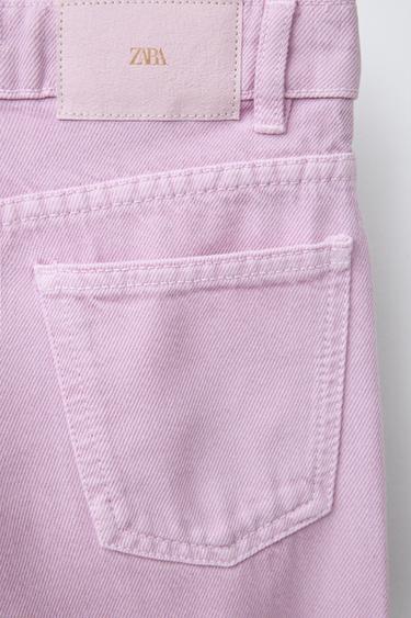 WIDE-LEG JEANS - Light mauve by Zara - Image 3