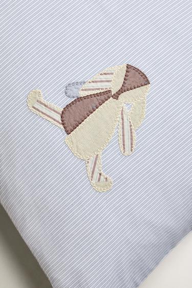 TAIE D’OREILLER ENFANT COTON LAPIN - Bleu de Zara - Image 3