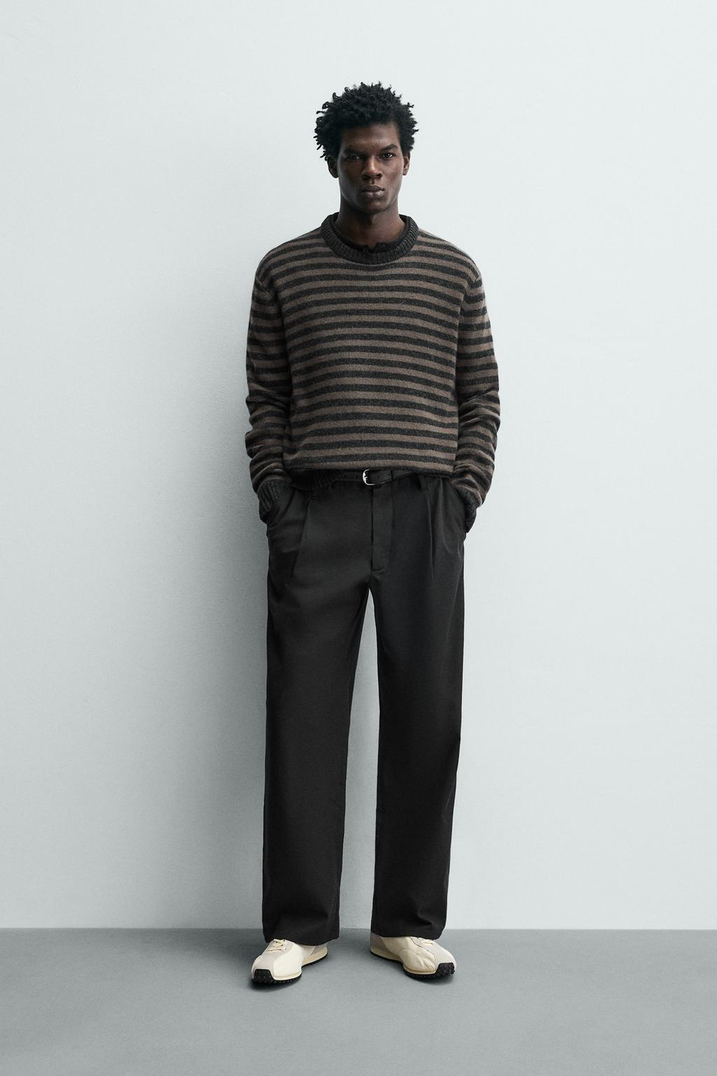 ZARA WOOL - STRIPED YAK JUMPER