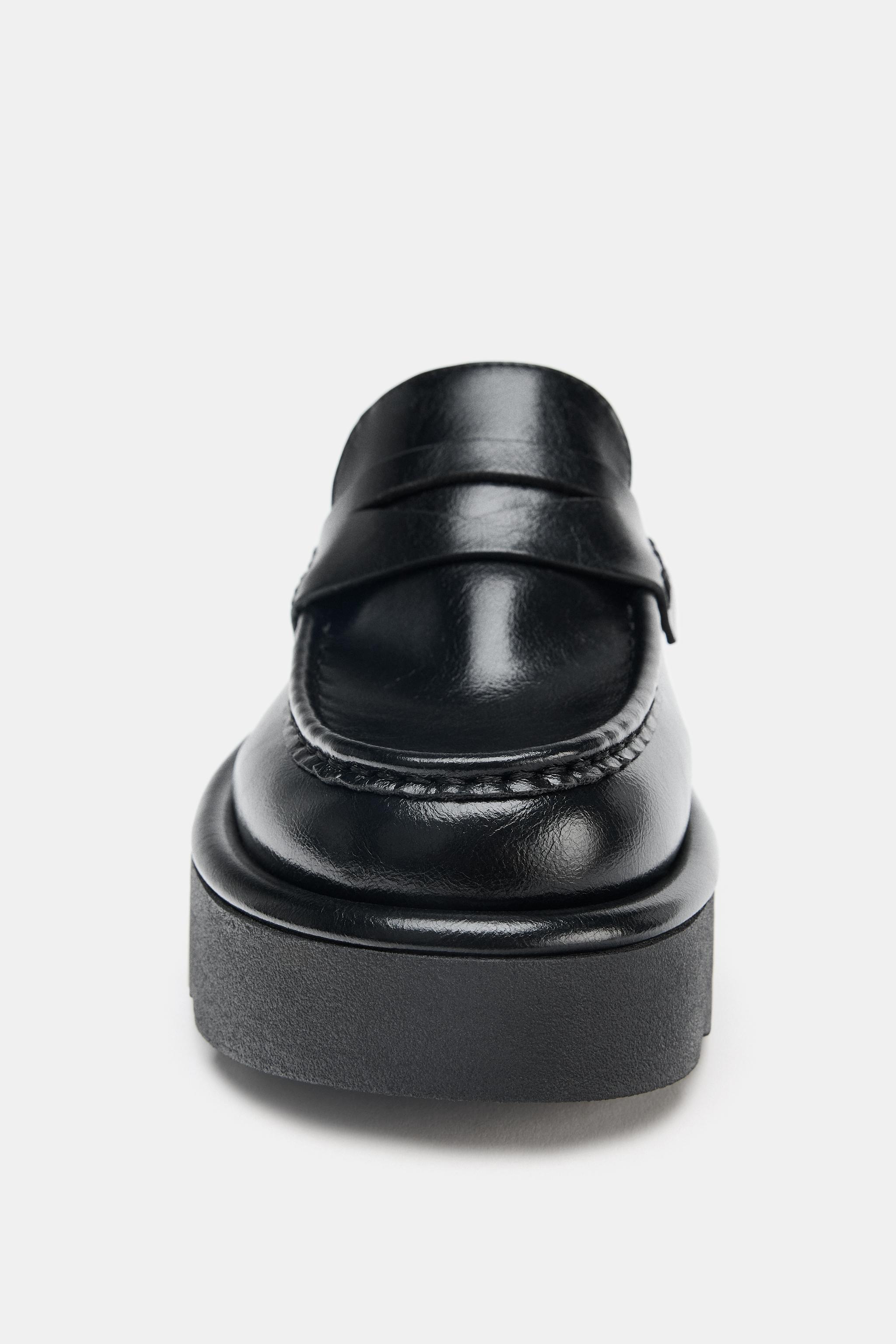 チャンキーソールミュールローファー - ブラック | ZARA Japan