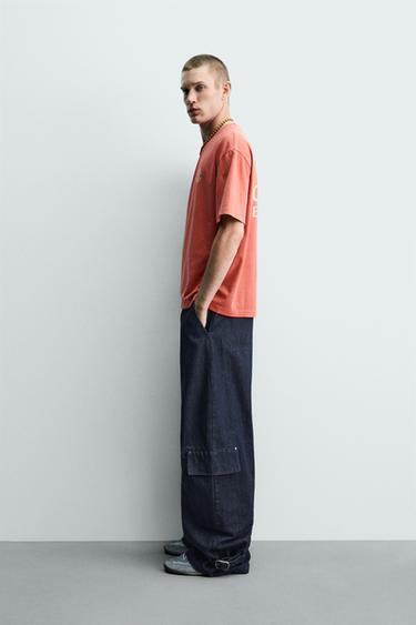 PANTALON CARGO À PASSANTS - Bleu indigo de Zara - Image 3