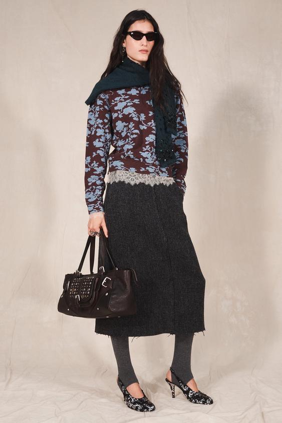 LIMITED EDITION WOOL JACQUARD SWEATSHIRT - Brown by Zara - Image 0