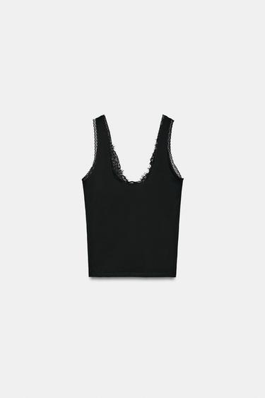 CAMISOLE TOP - Black by Zara - Image 4