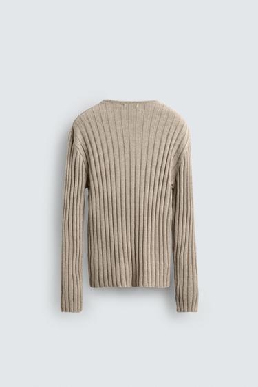 PULL LÉGER CANNELÉ - Beige de Zara - Image 7