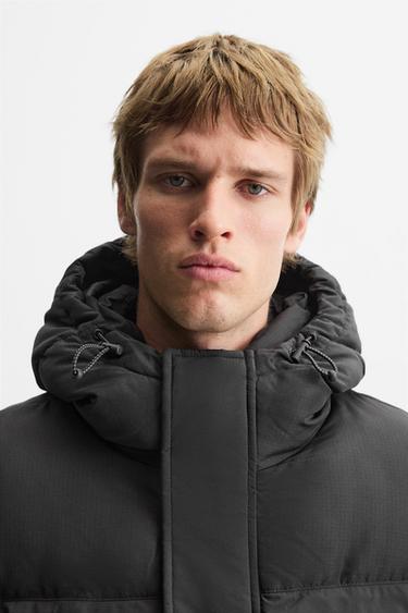 VESTE REMBOURRÉE À CAPUCHE - Noir de Zara - Image 4