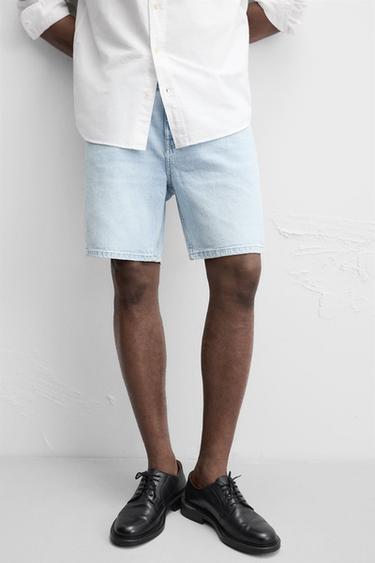 SHORT EN DENIM COUPE CLASSIQUE - Bleu clair de Zara - Image 5
