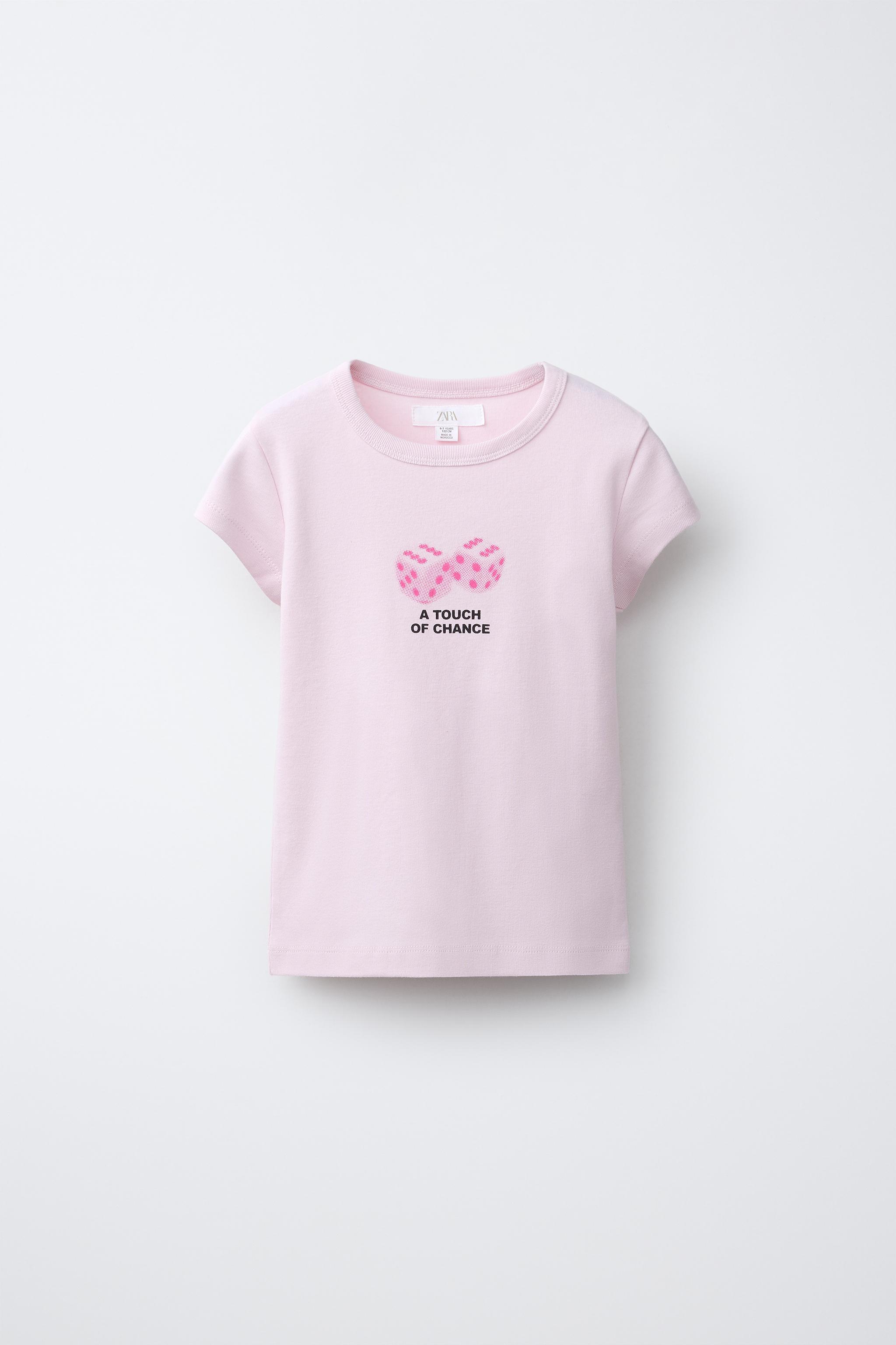 テキストプリントTシャツ - ライトピンク | ZARA Japan / 日本
