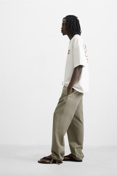 T-SHIRT WITH CONTRAST COMBINATION PRINTS - White by Zara - Image 3