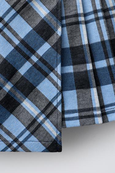 CHECK BERMUDA SKORT - Mid-blue by Zara - Image 3