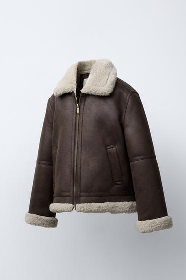 DOUBLE-FACED JACKET - Brown by Zara - Image 1
