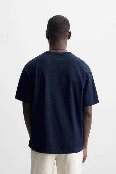 RELAXED FIT WASHED T-SHIRT - Indigo by Zara - Image 2