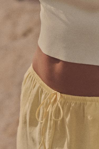 FLOWING TROUSERS - Light yellow by Zara - Image 3
