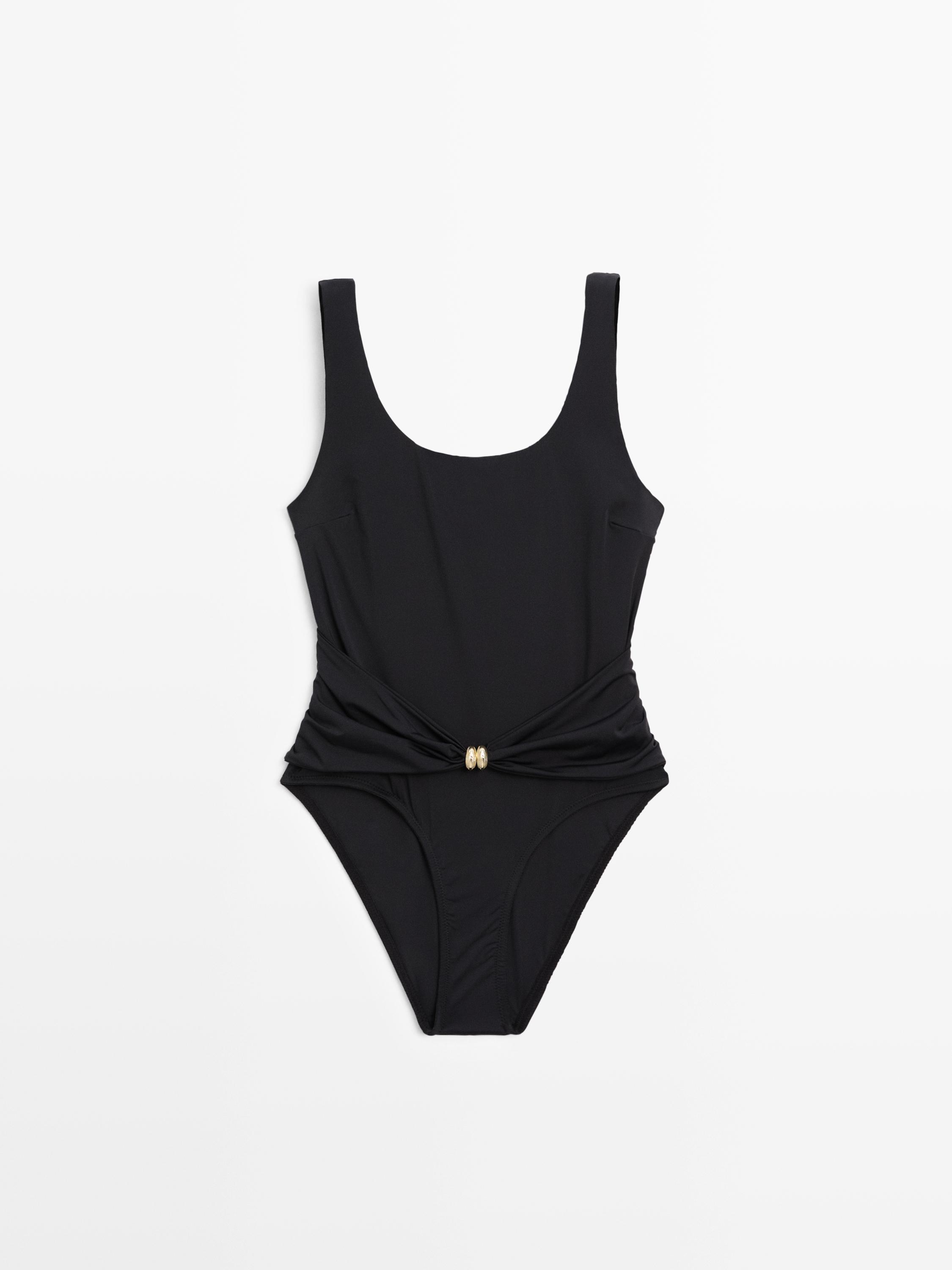Swimsuit with rhinestone detail