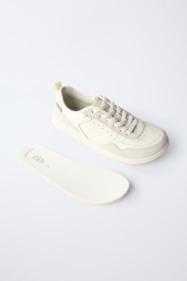 TENNIS EN CUIR BAREFOOT - Blanc écru de Zara - Image 3