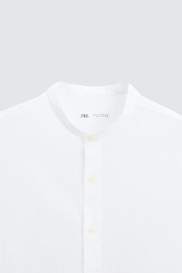 CREASED-EFFECT SHIRT - White by Zara - Image 6