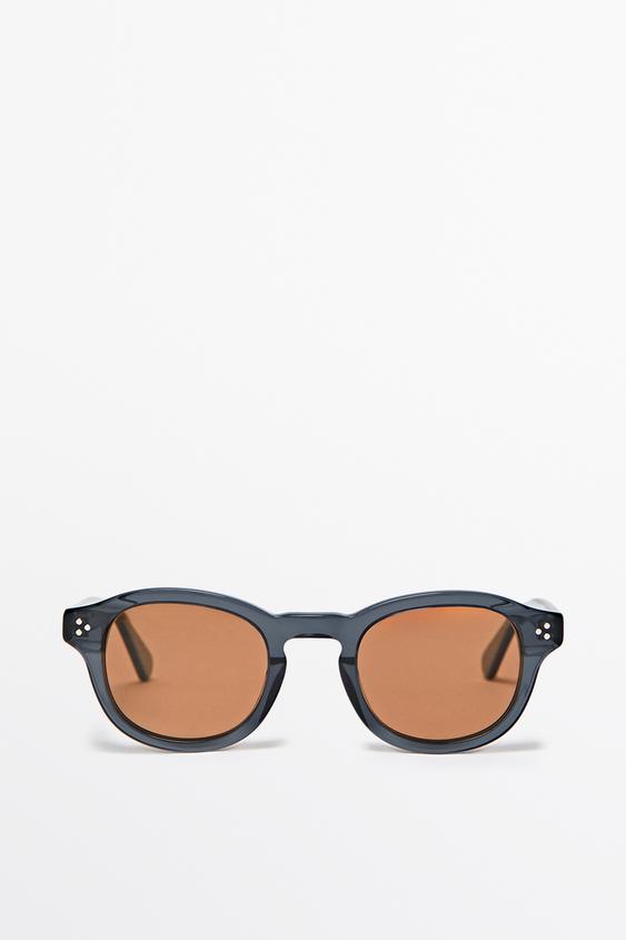 Lunettes de soleil arrondies - Bleu / Gris de Zara - Image 0