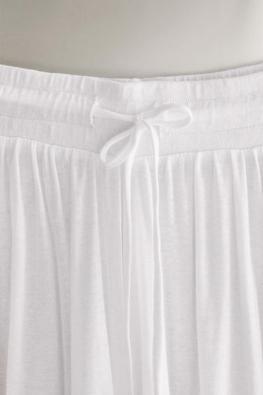 COTTON TROUSERS - White by Zara - Image 2