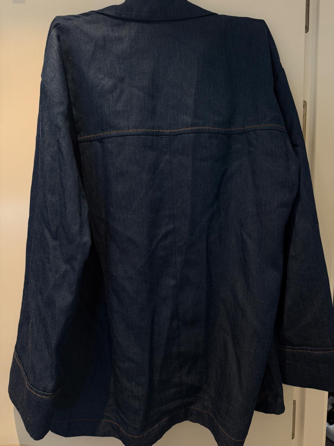 OVERSIZE DENIM-EFFECT BLAZER - Image 3