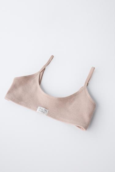 9-14 ANS/ LOT DE TROIS TOPS À ÉTIQUETTE - Marron clair de Zara - Image 1