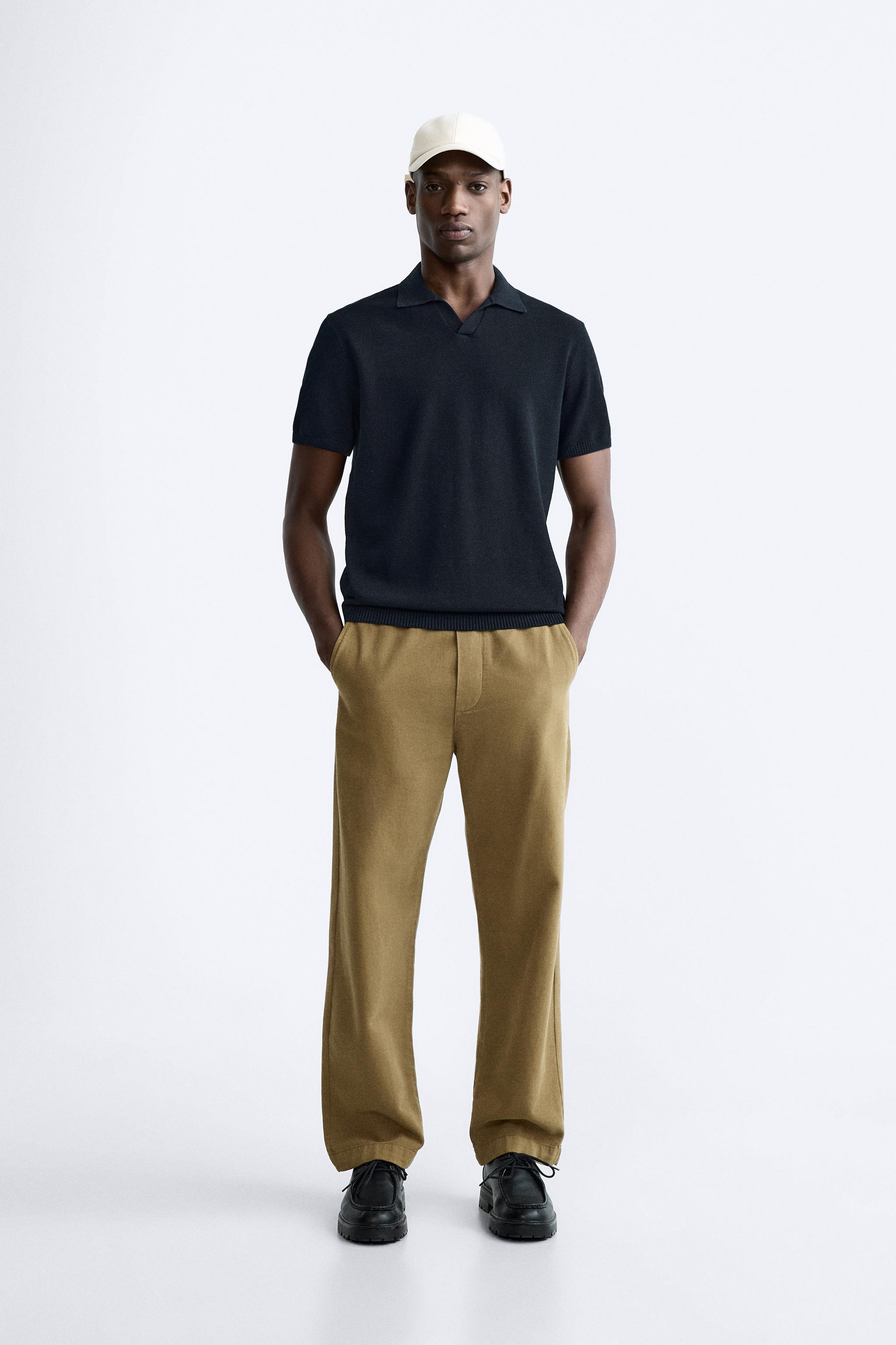 Black polo shirt and best sale khaki pants