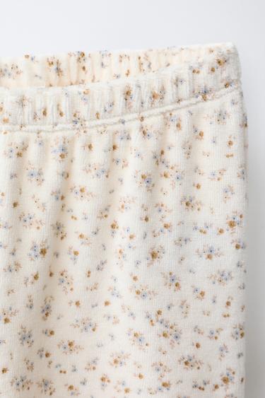 1 1/2-6 ANS/ PYJAMA VELOUR FLEURS - Écru de Zara - Image 6