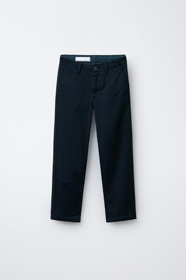 بنطلون تشينو بيزك - بحري الخاص بـ Zara