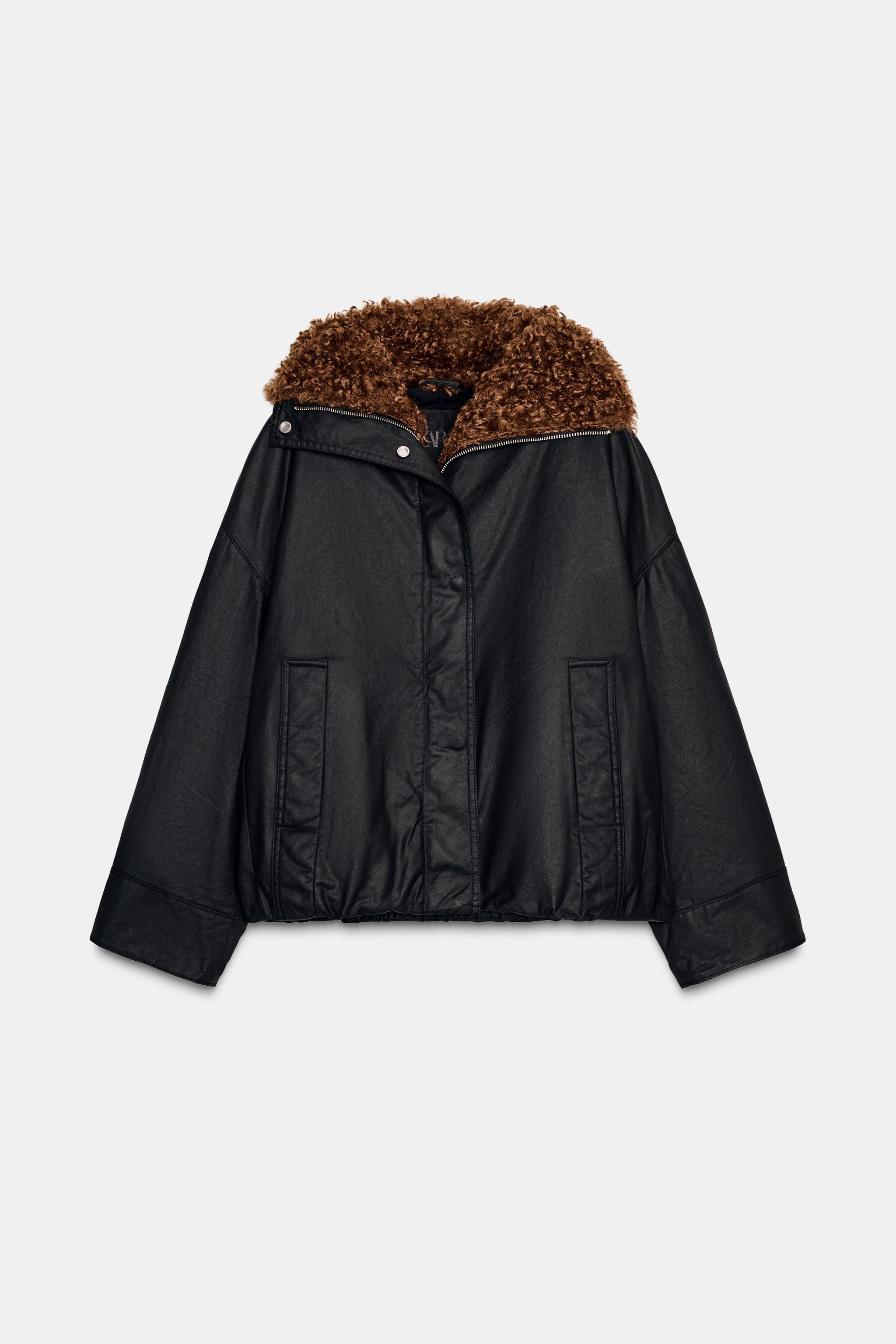 BLOUSON BOMBER EFFET MOUTON ZW COLLECTION