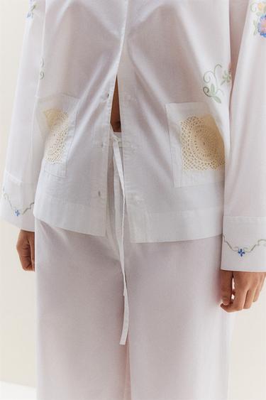 PANTALON CROCHET - Blanc cassé de Zara - Image 5