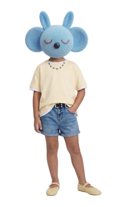 MOM FIT DENIM BERMUDA SHORTS - Mid-blue by Zara