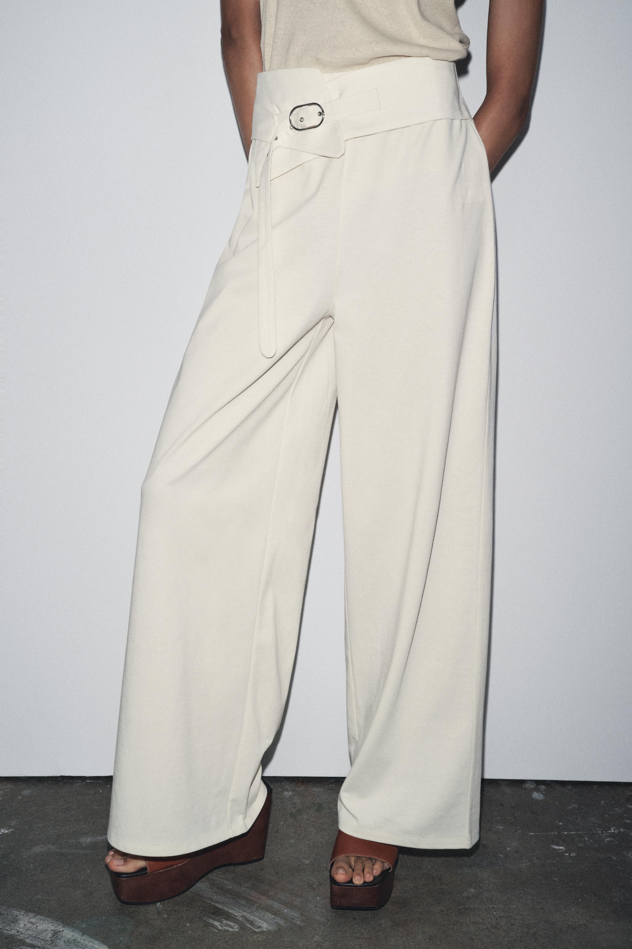 BELTED PANTS - Ecru | ZARA United States