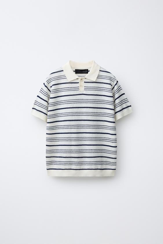 POLO ALGODÓN LINO RAYAS - Rayas de Zara - Imagen 0